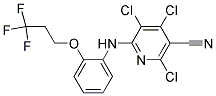 2,4,5-TRICHLORO-6-{[2-(3,3,3-TRIFLUOROPROPOXY)PHENYL]AMINO}NICOTINONITRILE Struktur