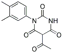 5-ACETYL-1-(3,4-DIMETHYLPHENYL)PYRIMIDINE-2,4,6(1H,3H,5H)-TRIONE Struktur