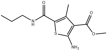 2-AMINO-4-METHYL-5-PROPYLCARBAMOYL-THIOPHENE-3-CARBOXYLIC ACID METHYL ESTER Struktur