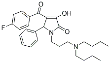 1-[3-(DIBUTYLAMINO)PROPYL]-4-(4-FLUOROBENZOYL)-3-HYDROXY-5-PHENYL-1,5-DIHYDRO-2H-PYRROL-2-ONE Struktur