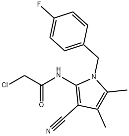 2-CHLORO-N-[3-CYANO-1-(4-FLUOROBENZYL)-4,5-DIMETHYL-1H-PYRROL-2-YL]ACETAMIDE Struktur