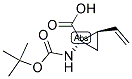 N-BOC-(1S,2R)-1-AMINO-2-VINYLCYCLOPROPANE CARBOXYLIC ACID Struktur