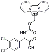 (S)-(3,4-DICHLORO-PHENYL)-[(9H-FLUOREN-9-YLMETHOXYCARBONYLAMINO)]-ACETIC ACID Struktur