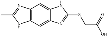 (6-METHYL-1,7-DIHYDRO-BENZO[1,2-D:4,5-D']DIIMIDAZOL-2-YLSULFANYL)-ACETIC ACID Struktur