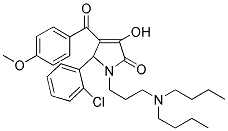 5-(2-CHLOROPHENYL)-1-(3-(DIBUTYLAMINO)PROPYL)-3-HYDROXY-4-(4-METHOXYBENZOYL)-1H-PYRROL-2(5H)-ONE Struktur