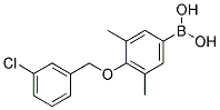 4-(3'-CHLOROBENZYLOXY)-3,5-DIMETHYLPHENYLBORONIC ACID Struktur