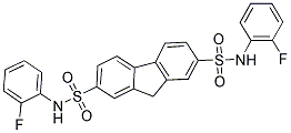 N2,N7-BIS(2-FLUOROPHENYL)-9H-FLUORENE-2,7-DISULFONAMIDE Struktur