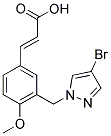 (2E)-3-(3-[(4-BROMO-1H-PYRAZOL-1-YL)METHYL]-4-METHOXYPHENYL)-2-PROPENOIC ACID Struktur