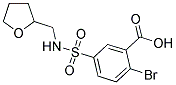 2-BROMO-5-[[(TETRAHYDROFURAN-2-YLMETHYL)AMINO]SULFONYL]BENZOIC ACID Struktur