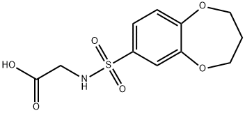 (3,4-DIHYDRO-2H-BENZO[B][1,4]DIOXEPINE-7-SULFONYLAMINO)-ACETIC ACID Struktur