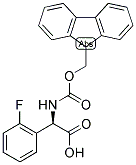 (R)-[(9H-FLUOREN-9-YLMETHOXYCARBONYLAMINO)]-(2-FLUORO-PHENYL)-ACETIC ACID Struktur