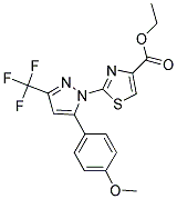 ETHYL 2-[5-(4-METHOXYPHENYL)-3-(TRIFLUOROMETHYL)-1H-PYRAZOL-1-YL]-1,3-THIAZOLE-4-CARBOXYLATE Struktur