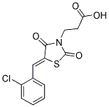 3-[5-(2-CHLORO-BENZYLIDENE)-2,4-DIOXO-THIAZOLIDIN-3-YL]-PROPIONIC ACID Struktur