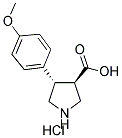 (TRANS)-4-(4-METHOXY-PHENYL)-PYRROLIDINE-3-CARBOXYLIC ACID-HCL Struktur