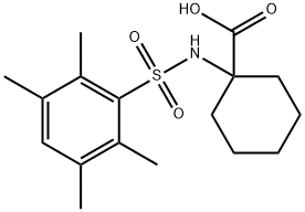 1-([(2,3,5,6-TETRAMETHYLPHENYL)SULFONYL]AMINO)CYCLOHEXANECARBOXYLIC ACID Struktur