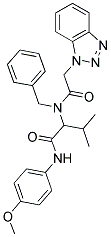 2-[[2-(1H-1,2,3-BENZOTRIAZOL-1-YL)ACETYL](BENZYL)AMINO]-N-(4-METHOXYPHENYL)-3-METHYLBUTANAMIDE Struktur