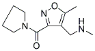 N-METHYL[5-METHYL-3-(1-PYRROLIDINYLCARBONYL)-4-ISOXAZOLYL]METHANAMINE Struktur