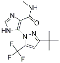 5-[3-TERT-BUTYL-5-(TRIFLUOROMETHYL)-1H-PYRAZOL-1-YL]-N-METHYL-1H-IMIDAZOLE-4-CARBOXAMIDE Struktur