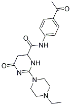 2-(4-ETHYL-1-PIPERAZINYL)-N-(4-ACETYLPHENYL)-6-OXO-3,4,5,6-TETRAHYDRO-4-PYRIMIDINECARBOXAMIDE Struktur