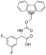 (S)-(3,5-DIFLUORO-PHENYL)-[(9H-FLUOREN-9-YLMETHOXYCARBONYLAMINO)]-ACETIC ACID Struktur