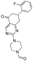 4-[7-(2-FLUOROPHENYL)-5-OXO-5,6,7,8-TETRAHYDROQUINAZOLIN-2-YL]PIPERAZINE-1-CARBALDEHYDE Struktur