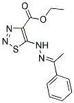 ETHYL 5-[(2E)-2-(1-PHENYLETHYLIDENE)HYDRAZINO]-1,2,3-THIADIAZOLE-4-CARBOXYLATE Struktur