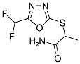 2-([5-(DIFLUOROMETHYL)-1,3,4-OXADIAZOL-2-YL]SULFANYL)PROPANAMIDE Struktur