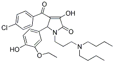 4-(4-CHLOROBENZOYL)-1-(3-(DIBUTYLAMINO)PROPYL)-5-(3-ETHOXY-4-HYDROXYPHENYL)-3-HYDROXY-1H-PYRROL-2(5H)-ONE Struktur