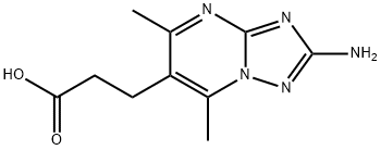 3-(2-AMINO-5,7-DIMETHYL[1,2,4]TRIAZOLO[1,5-A]PYRIMIDIN-6-YL)PROPANOIC ACID Struktur