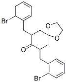 7,9-BIS(2-BROMOBENZYL)-1,4-DIOXASPIRO[4.5]DECAN-8-ONE Struktur