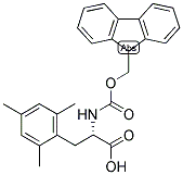 (S)-2-(9H-FLUOREN-9-YLMETHOXYCARBONYLAMINO)-3-(2,4,6-TRIMETHYL-PHENYL)-PROPIONIC ACID Struktur