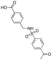 4-([[(4-ACETYLPHENYL)SULFONYL]AMINO]METHYL)BENZOIC ACID Struktur