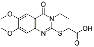 (3-ETHYL-6,7-DIMETHOXY-4-OXO-3,4-DIHYDRO-QUINAZOLIN-2-YLSULFANYL)-ACETIC ACID Struktur