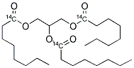 GLYCERYL TRIOCTANOATE [OCTANOATE-1-14C] [1,2,3-TRICAPRYLOYLGLYCEROL] Struktur