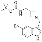 [1-(5-BROMO-1H-INDOL-3-YLMETHYL)-AZETIDIN-3-YLMETHYL]-CARBAMIC ACID TERT-BUTYL ESTER Struktur