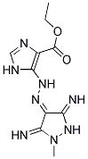 ETHYL 5-[(2E)-2-(3,5-DIIMINO-1-METHYLPYRAZOLIDIN-4-YLIDENE)HYDRAZINO]-1H-IMIDAZOLE-4-CARBOXYLATE Struktur