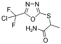 2-((5-[CHLORO(DIFLUORO)METHYL]-1,3,4-OXADIAZOL-2-YL)SULFANYL)PROPANAMIDE Struktur