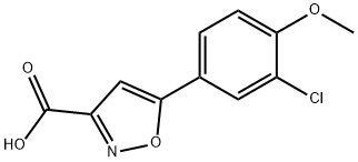 5-(3-CHLORO-4-METHOXY-PHENYL)-ISOXAZOLE-3-CARBOXYLIC ACID Struktur