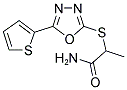 2-([5-(2-THIENYL)-1,3,4-OXADIAZOL-2-YL]SULFANYL)PROPANAMIDE Struktur