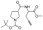 3-(1-METHOXYCARBONYL-BUT-3-YNYLCARBAMOYL)-PYRROLIDINE-1-CARBOXYLIC ACID TERT-BUTYL ESTER Struktur