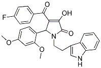 1-(2-(1H-INDOL-3-YL)ETHYL)-5-(2,4-DIMETHOXYPHENYL)-4-(4-FLUOROBENZOYL)-3-HYDROXY-1H-PYRROL-2(5H)-ONE Struktur