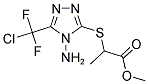 METHYL 2-((4-AMINO-5-[CHLORO(DIFLUORO)METHYL]-4H-1,2,4-TRIAZOL-3-YL)SULFANYL)PROPANOATE Struktur