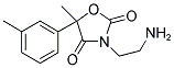 3-(2-AMINO-ETHYL)-5-METHYL-5-M-TOLYL-OXAZOLIDINE-2,4-DIONE Struktur