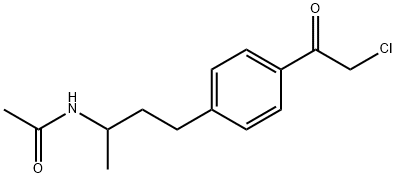 N-[3-[4-(CHLOROACETYL)PHENYL]-1-METHYLPROPYL]ACETAMIDE Struktur