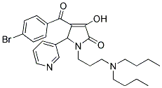 4-(4-BROMOBENZOYL)-1-(3-(DIBUTYLAMINO)PROPYL)-3-HYDROXY-5-(PYRIDIN-3-YL)-1H-PYRROL-2(5H)-ONE Struktur