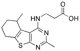 3-(2,5-DIMETHYL-5,6,7,8-TETRAHYDRO-BENZO[4,5] THIENO[2,3-D]PYRIMIDIN-4-YLAMINO)-PROPIONIC ACID Struktur