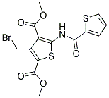 DIMETHYL 3-(BROMOMETHYL)-5-[(THIEN-2-YLCARBONYL)AMINO]THIOPHENE-2,4-DICARBOXYLATE Struktur