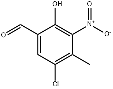 5-CHLORO-2-HYDROXY-4-METHYL-3-NITRO-BENZALDEHYDE Struktur