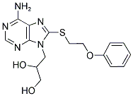 3-[6-AMINO-8-(2-PHENOXY-ETHYLSULFANYL)-PURIN-9-YL]-PROPANE-1,2-DIOL Struktur