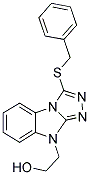 2-(3-BENZYLSULFANYL-BENZO[4,5]IMIDAZO[2,1-C][1,2,4]TRIAZOL-9-YL)-ETHANOL Struktur